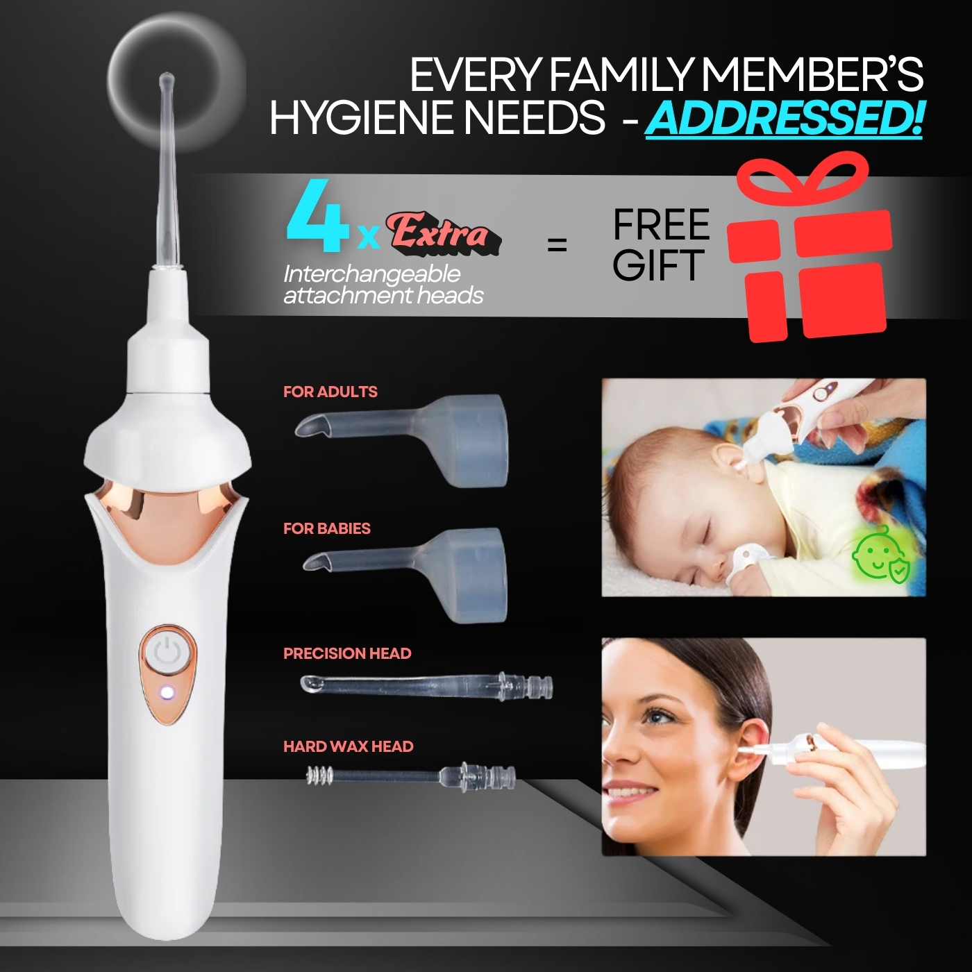 🔥Hot Sale🔥 Earwax Vacuum – Safe & Painless Ear Cleaning for the Whole Family
